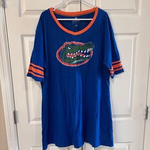 University of Florida UF Gators #1 Short Sleeve Oversize Tee Dress Size L/XL